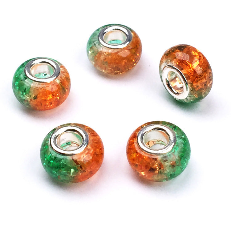 Al por mayor de 50 piezas coloridas cuentas de resina de grietas 11*14 mm